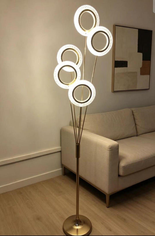Simple Modern Celestial Rings 5-Head Floor Lamp