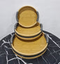 3-Piece Bamboo Nesting trays with Grey Handles