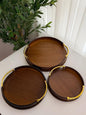 3pc Multi-functional Bamboo Food serving Trays for Household use/Decor.