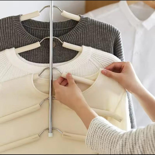 Multilayer space saving 5layer hanger