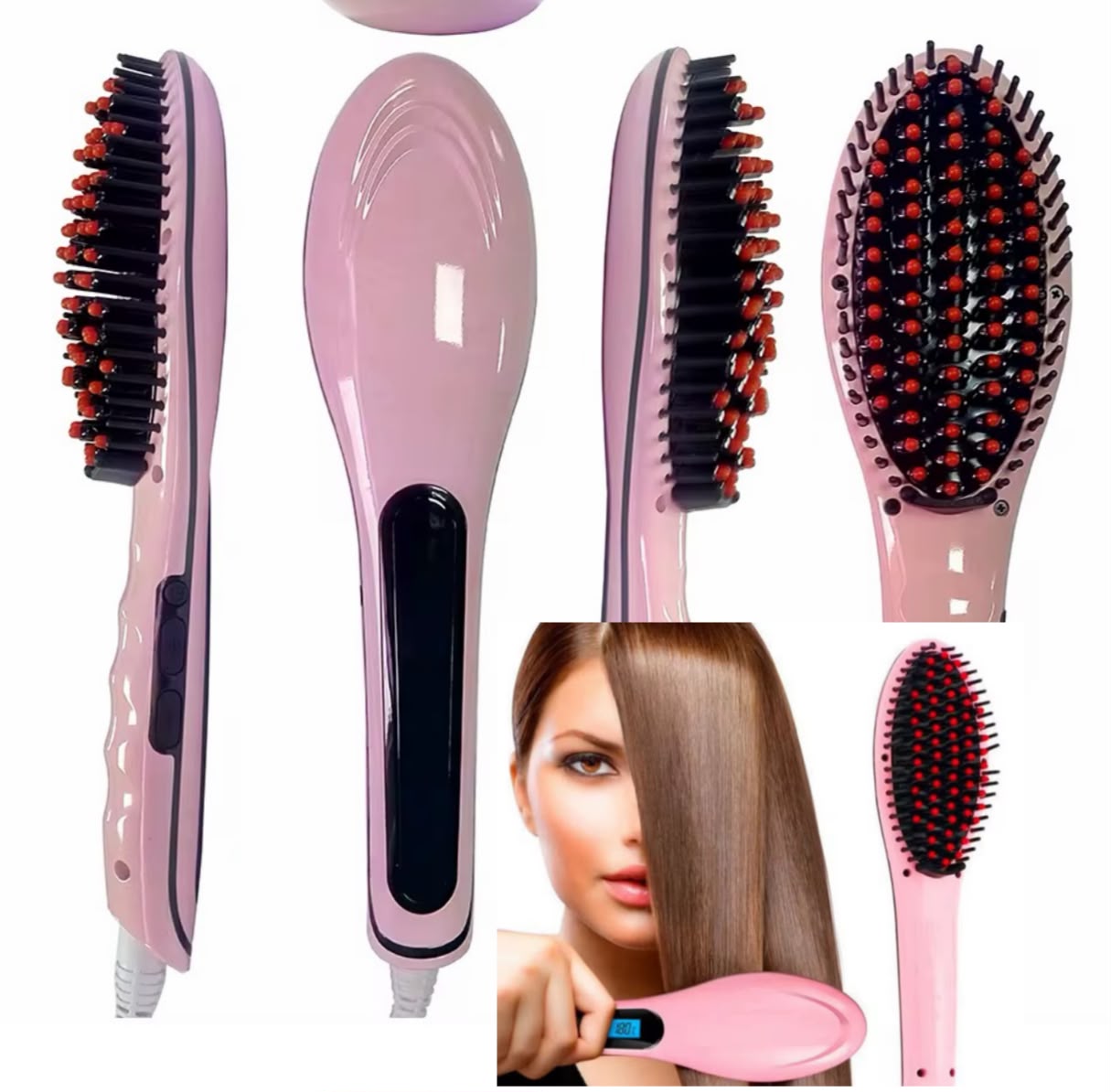 1pc Fast Hair Straightener Brush (HQT-906) straight comb-No noise