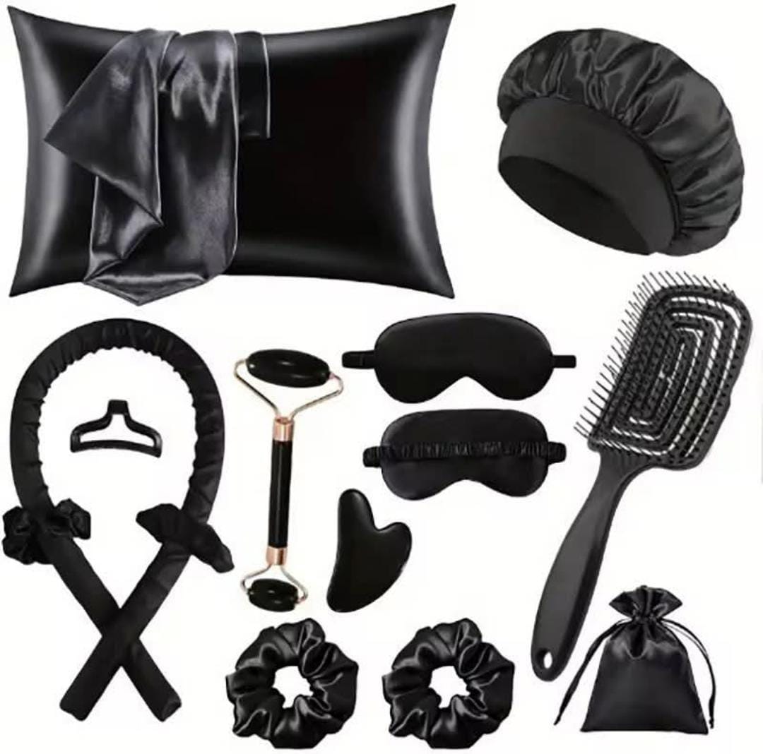 13pcs Satin Silk Beauty Sleep Set