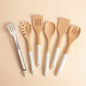 6pcs  premium bamboo spoon set with stand