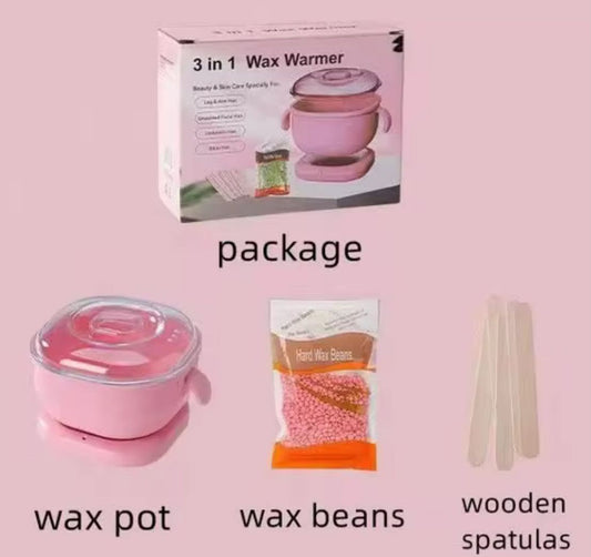 3-in-1 Wax Warmer Kit for hair removal and waxing treatments