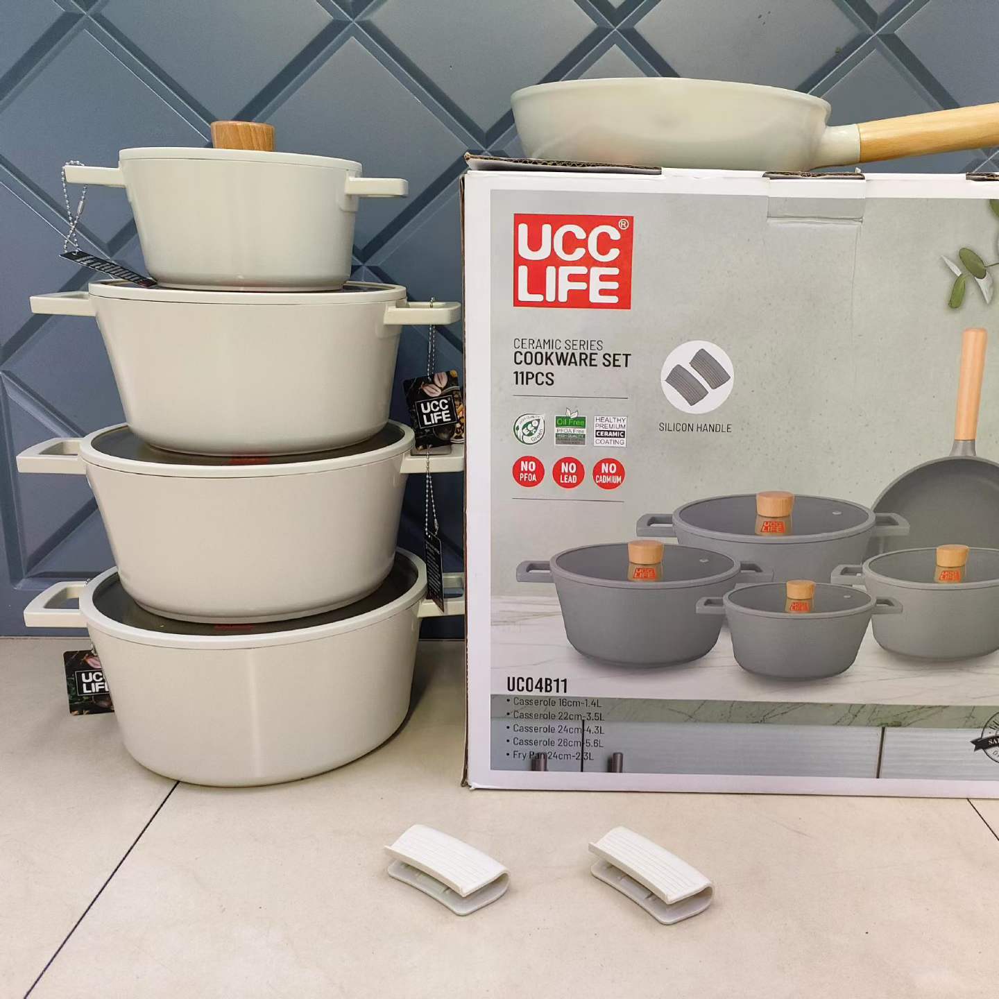 11pcs Ceramic Series Cookware set.