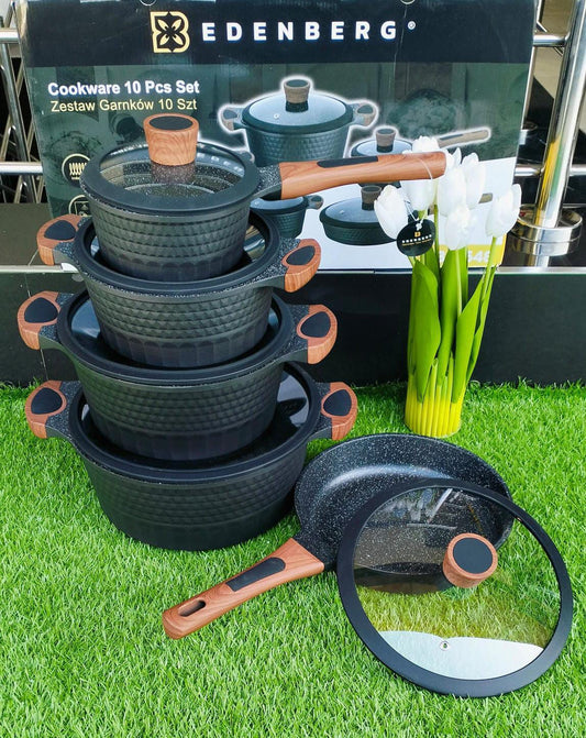 Edenberg nonstick cooking pots 10 pcs sets Available