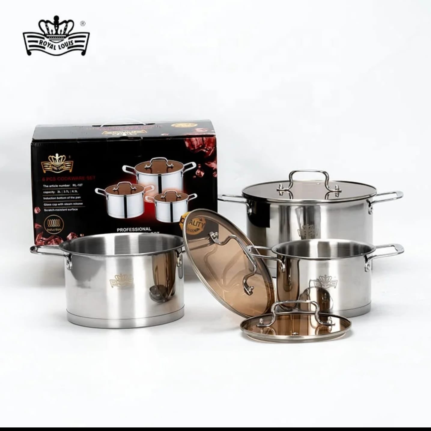 6-Piece Premium Stainless steel cookware set