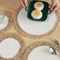 6 pcs Cotton rope woven straw mats