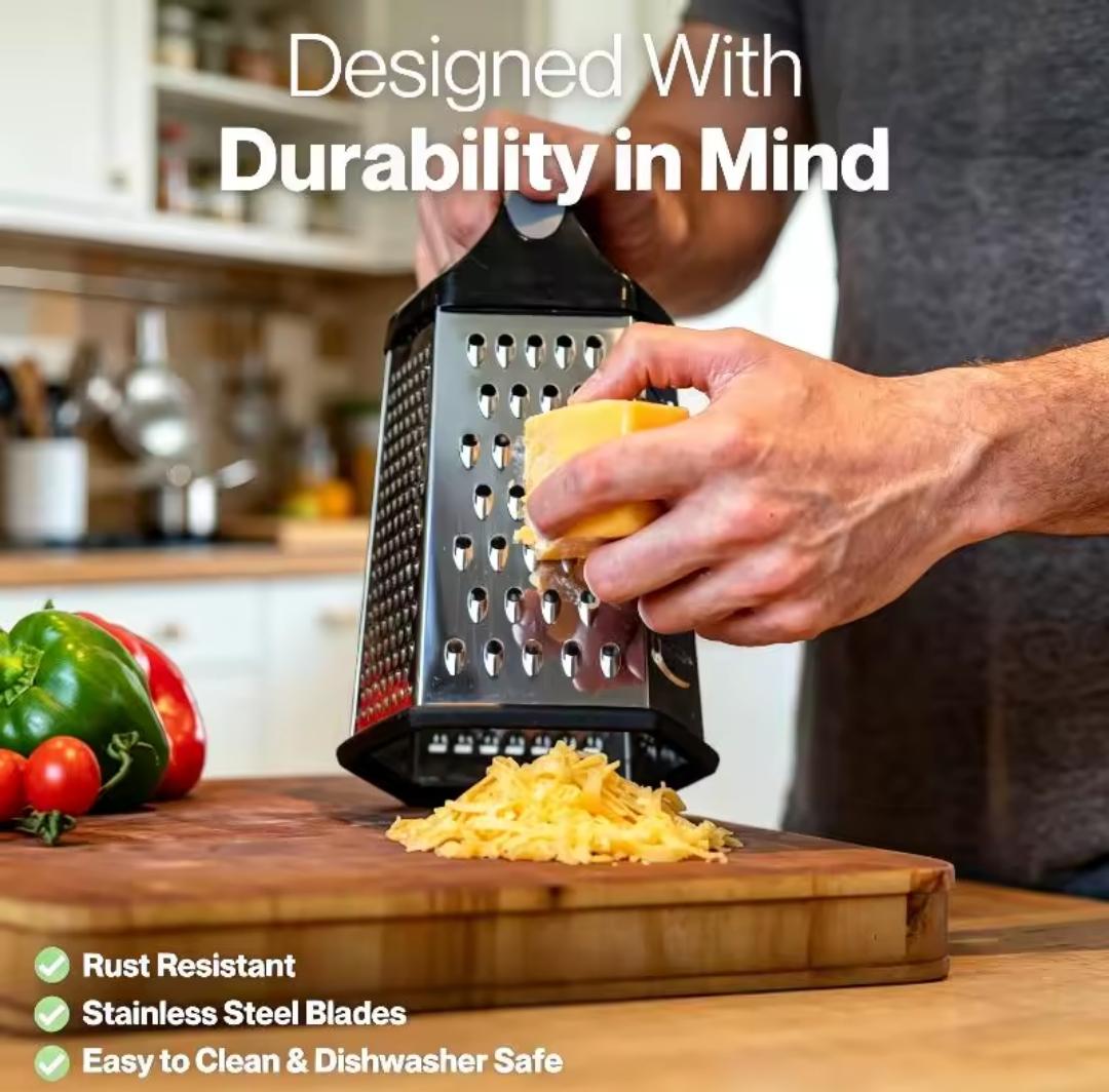 6 sided portable  multifunctional grater