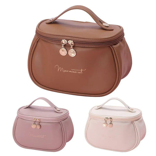 ️Portable makeup bag large size with Handle for Travel camping