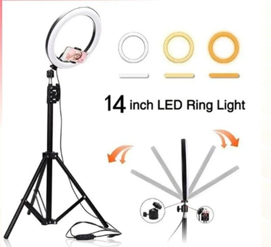 Bluetooth enabled 14-inch LED Ringlight