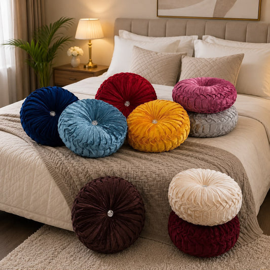 1pc European Round Pillow, Cushion, Wheel Pillow