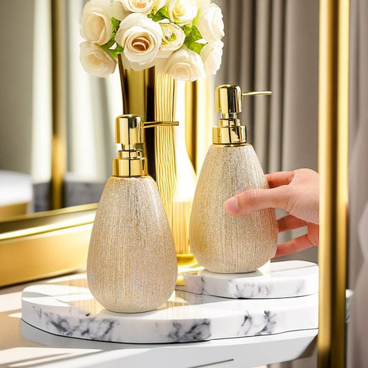 1pc Golden Ceramic Press Bottle