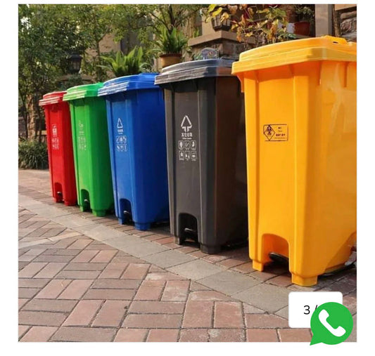 on Appetit Pedal Dustbin with Wheels – 2 in 1 Mobile Step On Trash Can, Garbage & Waste Bin 100L 120L