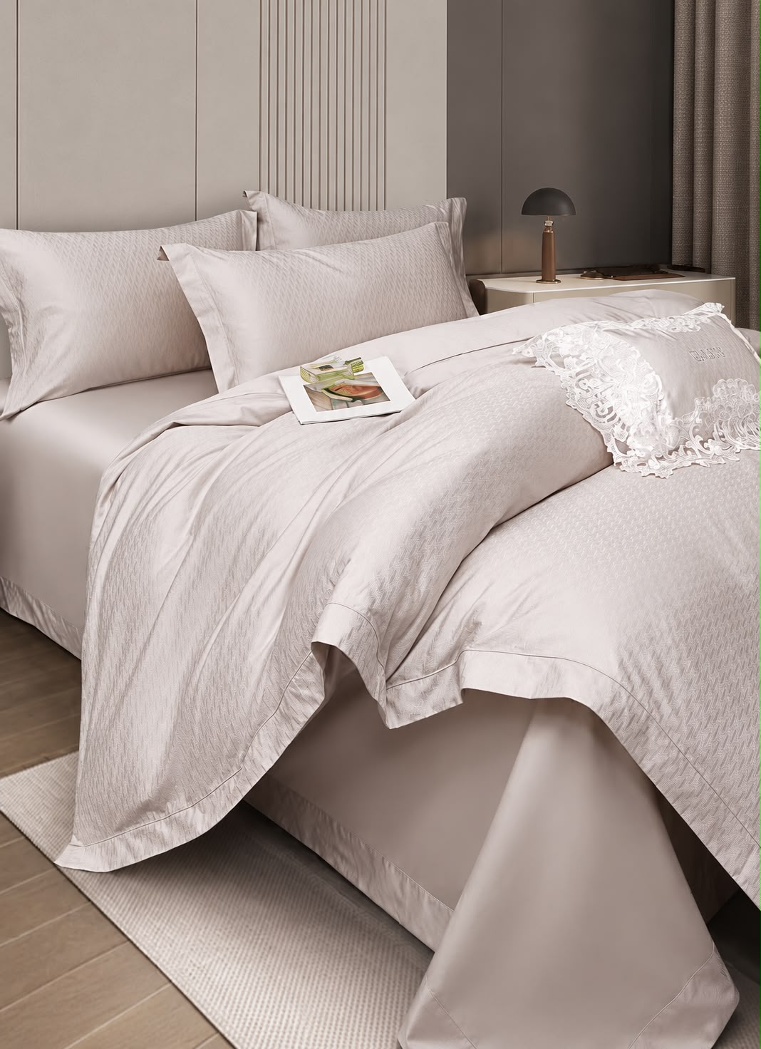 220*240cm 4 pc duvet cover Set (100%)cotton