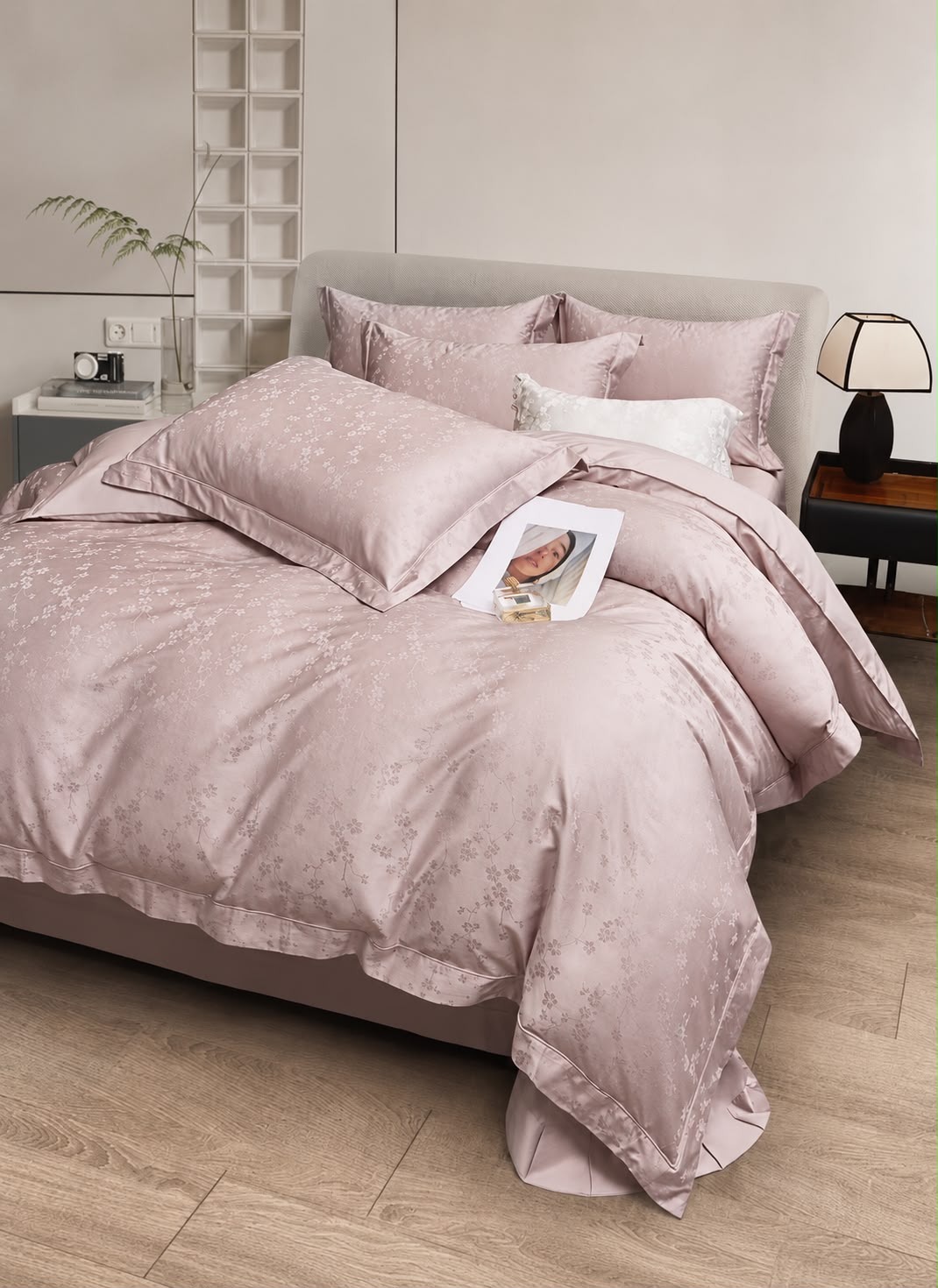 220*240cm 4 pc duvet cover Set (100%)cotton
