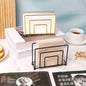 Modern minimalist style metallic serviettes holder
