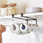 Household Kitchen Utensils Cabinet Paper Towel Rack Free Perforated Plastic Wrap Storage Rack Toilet Bathroom Roll Paper Holder