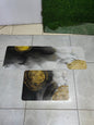 High quality HEAVY grip Rubber underside floor  2pcs set  3D kitchen mat  ANTI SLIP