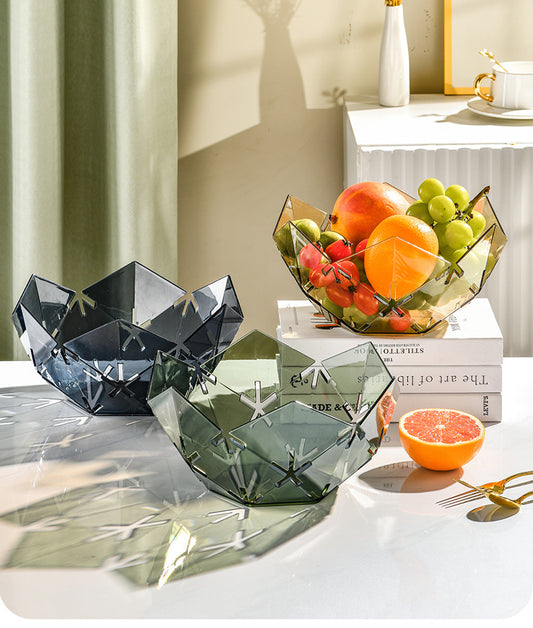 1 pc household Fruit Plate Stylish Design Clearly Visible Multi-functional Fruit Plate Fruit Plate Demand Simple Storage Box