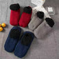 Winter Non-Slip Snow Socks Men Women Warm Comfort Sleep Socks Cozy Knitted Indoor Floor Slippers with Anti-Skid Bottom for Home