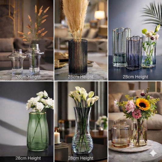 Nordic Modern creative dark  glass vase