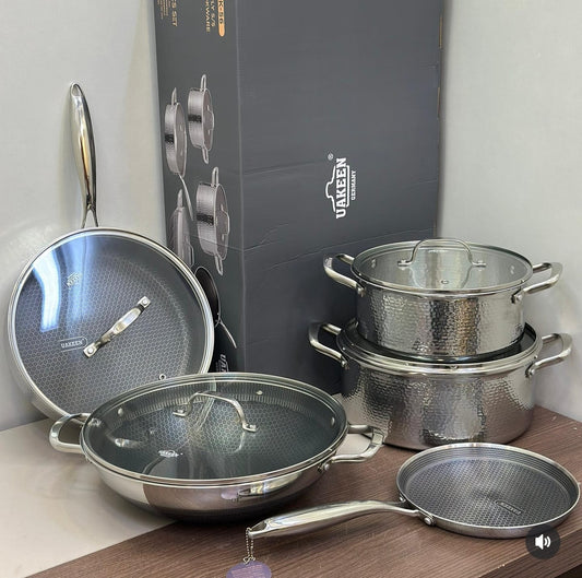 UAKEEN STAINLESS STEEL COOKWARE SET