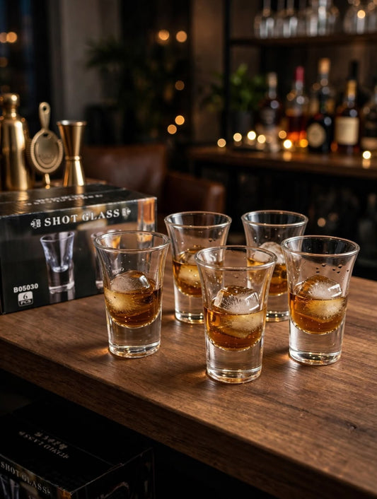 Hardened glass SHOT Glasses 30 mls 6pcs