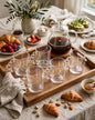 Bubble Handle Glass Mugs 400mls   6pc