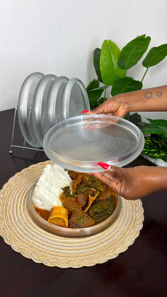 Hand crafted crystal hard glass plates