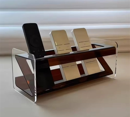 High quality acrylic remote holder. Clear brown