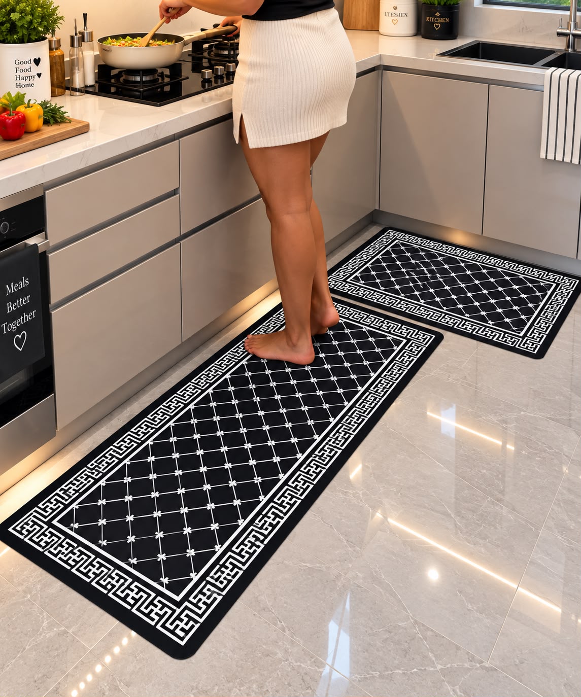 2 pc rubber kitchen mats