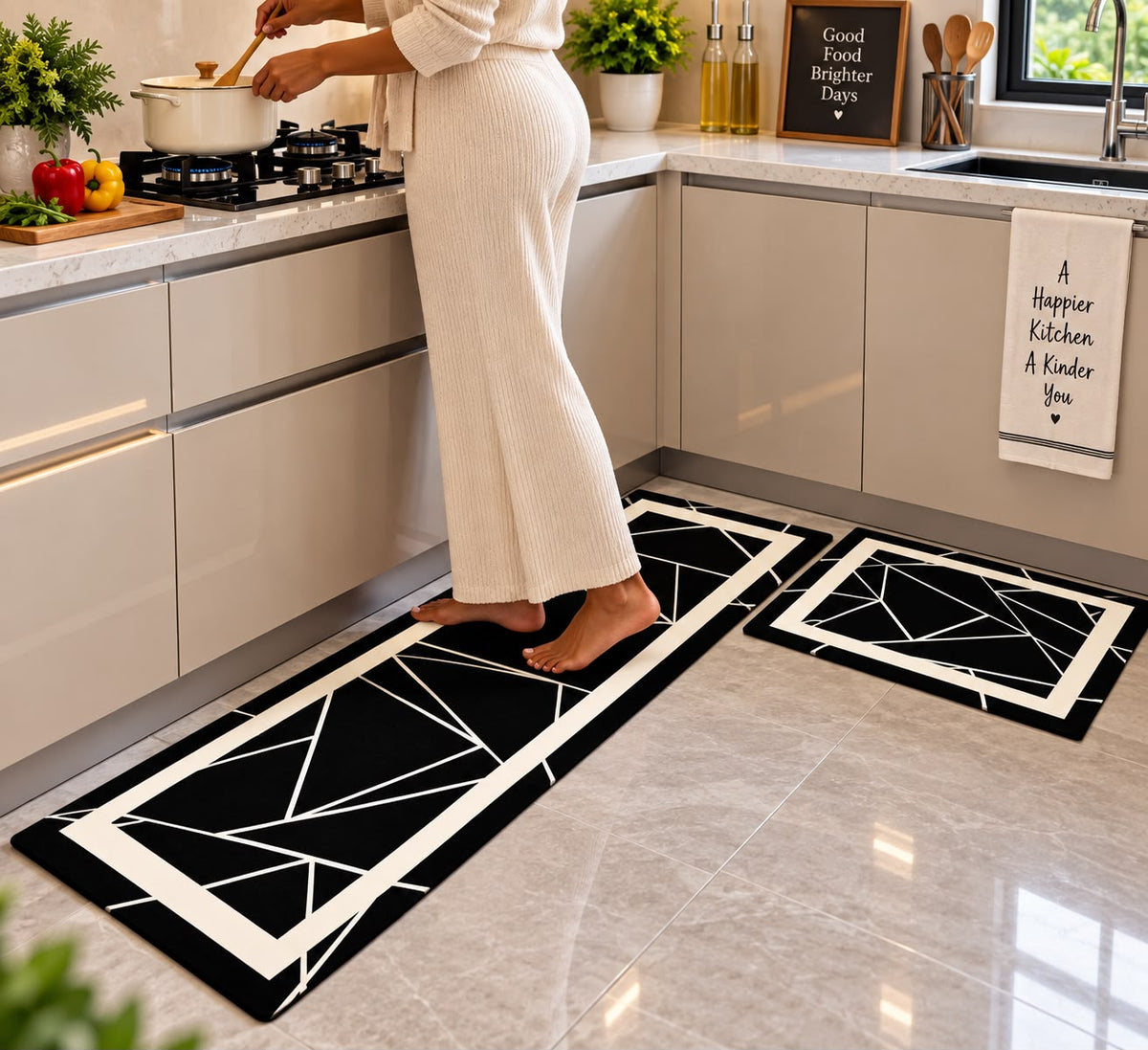 2 pc rubber kitchen mats