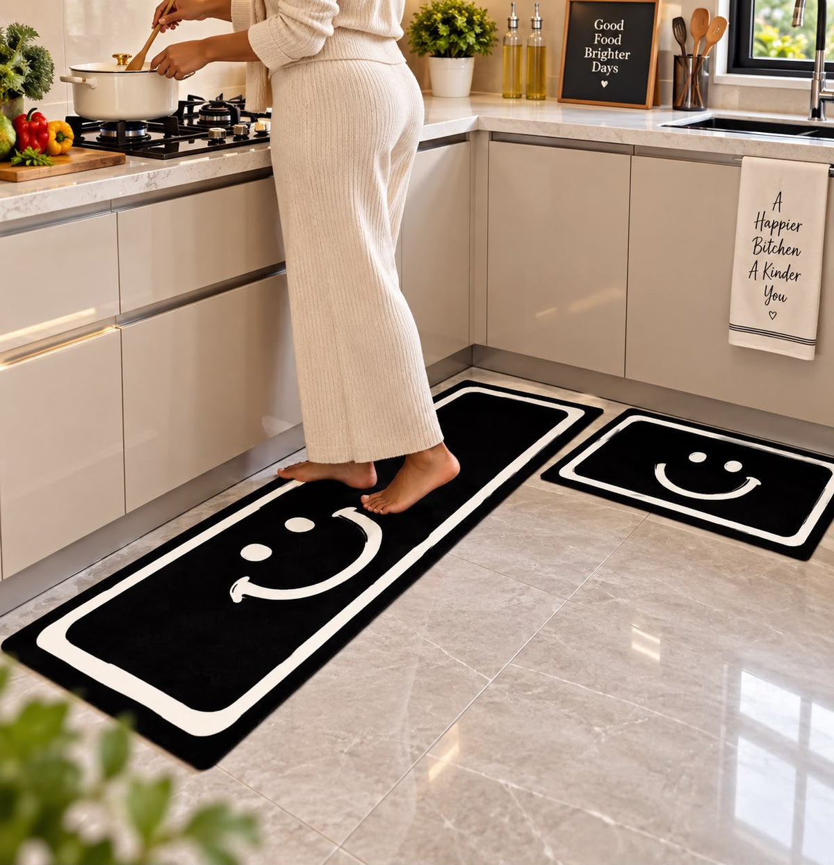 2 pc rubber kitchen mats