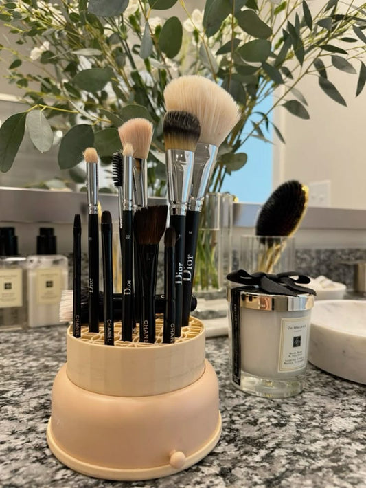 2 in 1 Silicone Makeup Brush Cleaning Bowl with Dryer on the other side