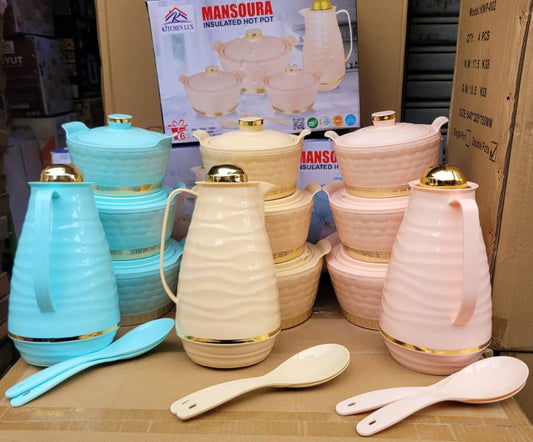 4pcs hot pot set with flask