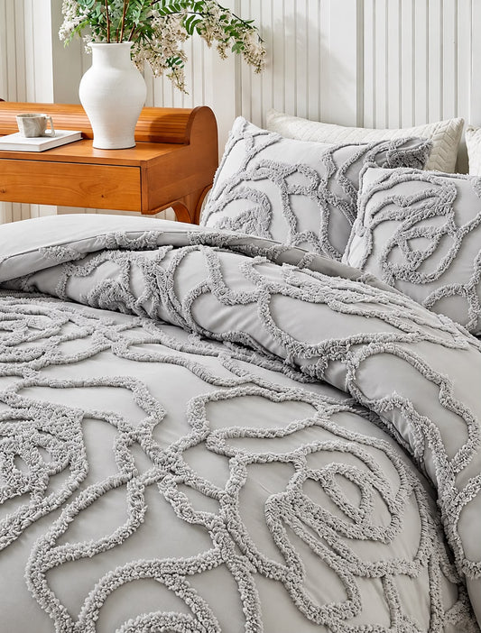 embroidery Rose Grey   220*240cm            229*264cm