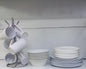 24pcs white themed  dinner set