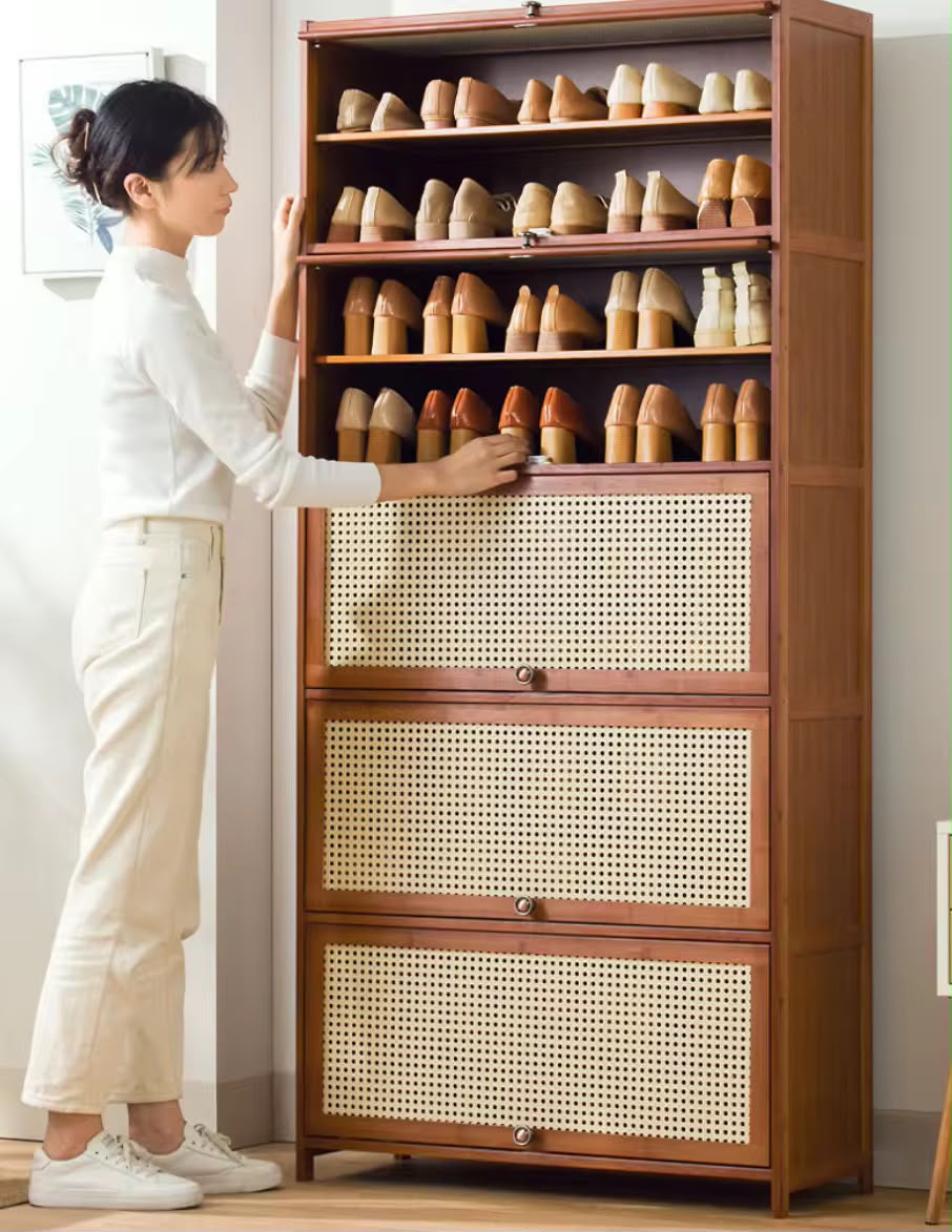 11Layer Breathable Bamboo Shoe Storage Cabinet