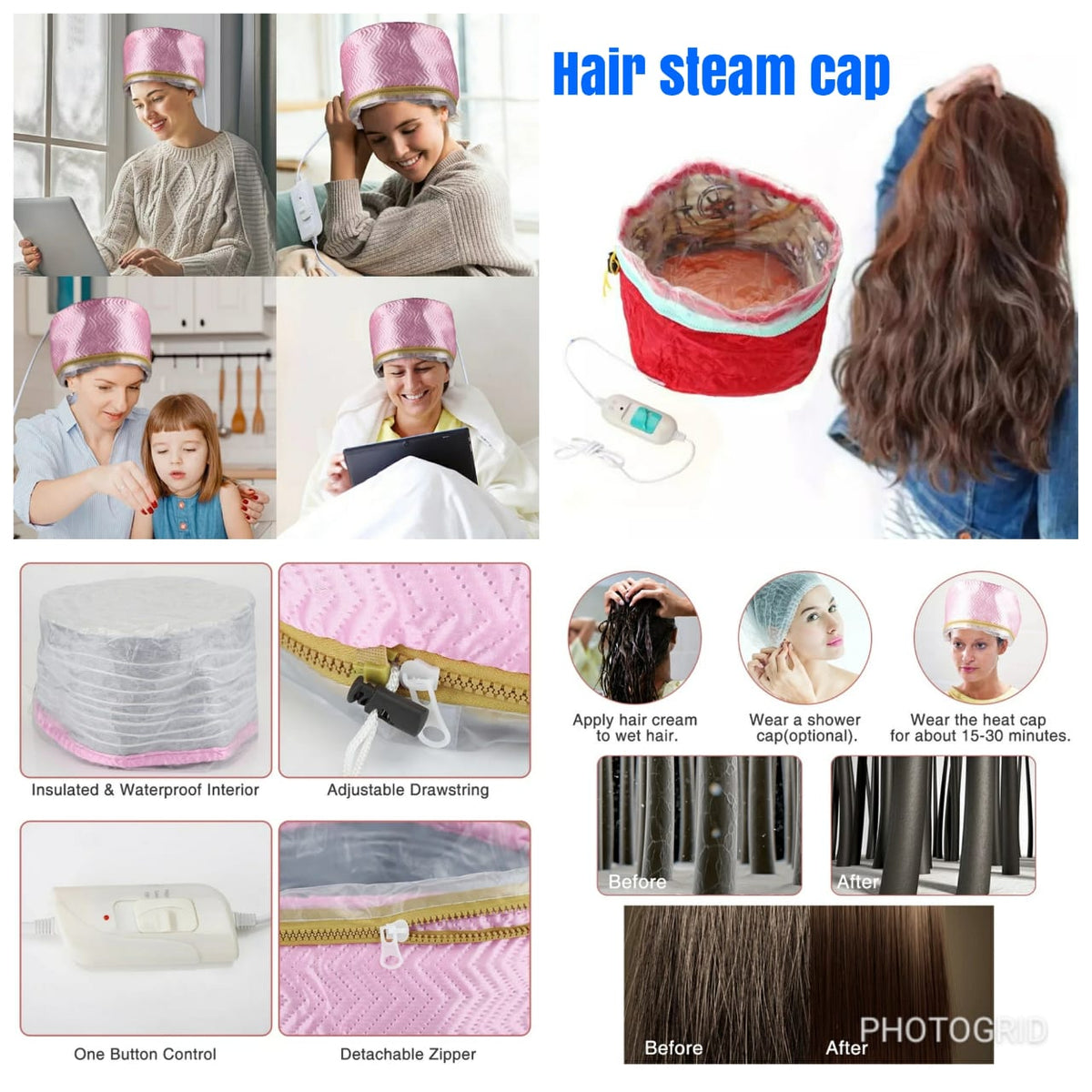 Hair Steamer Cap (Thermal cap)