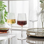 Classic striped wine glasses ,high  quality transparent glass