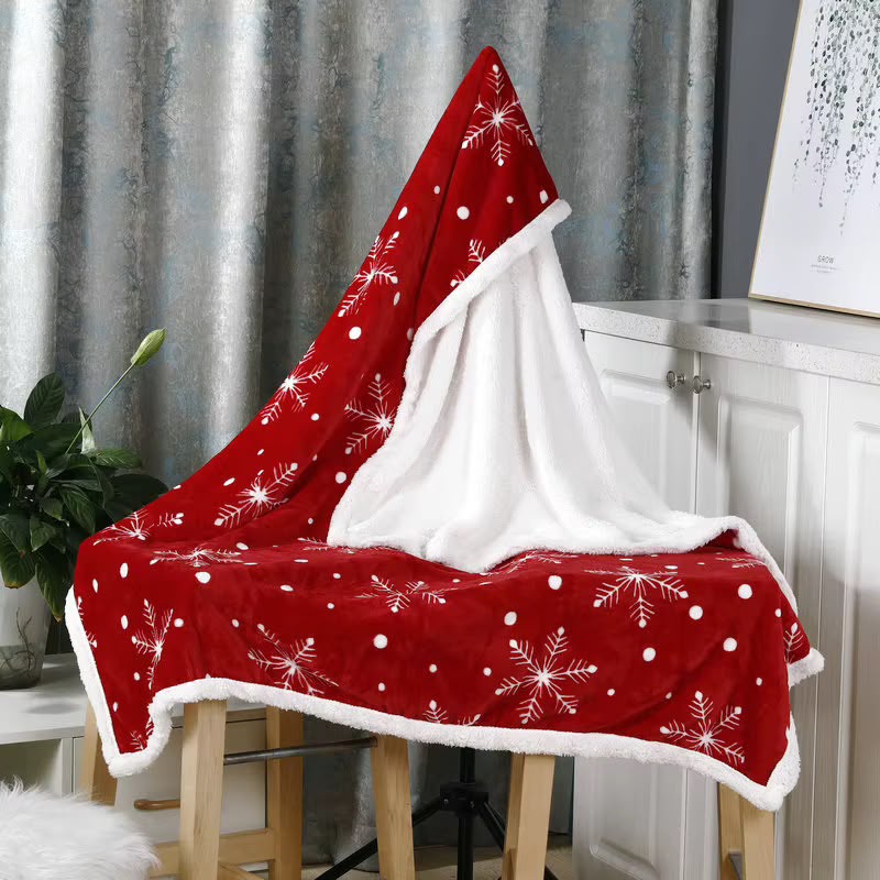 ❄️ PREMIUM REVERSIBLE CHRISTMAS SHERPA Throw Blanket