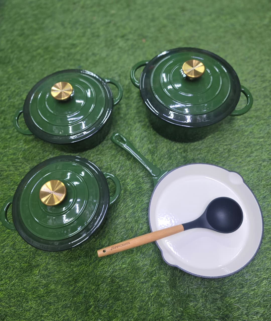 7pcs Enamel Cast Iron Cooking Pots