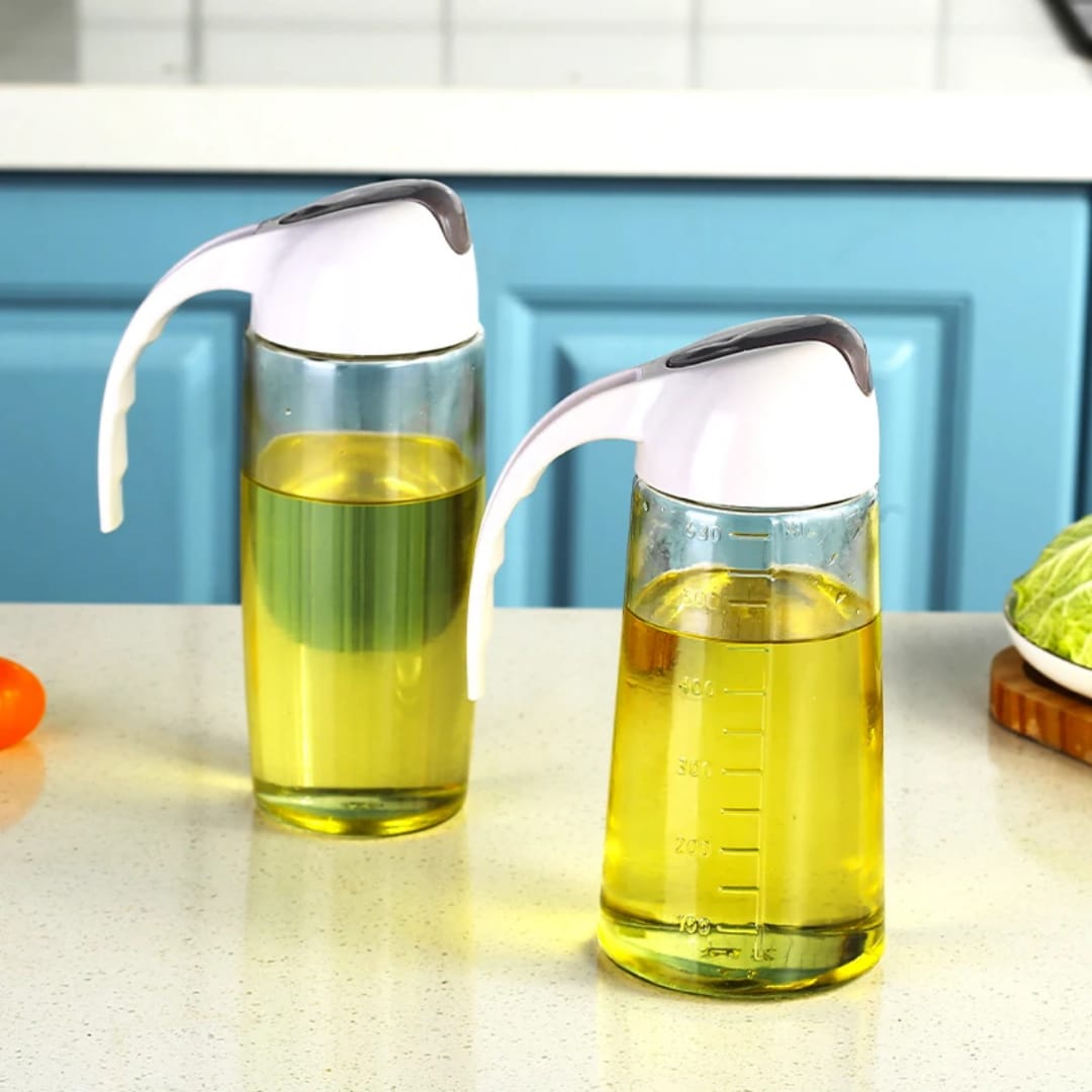 Glass Kitchen Oil Bottle with Automatic Opening