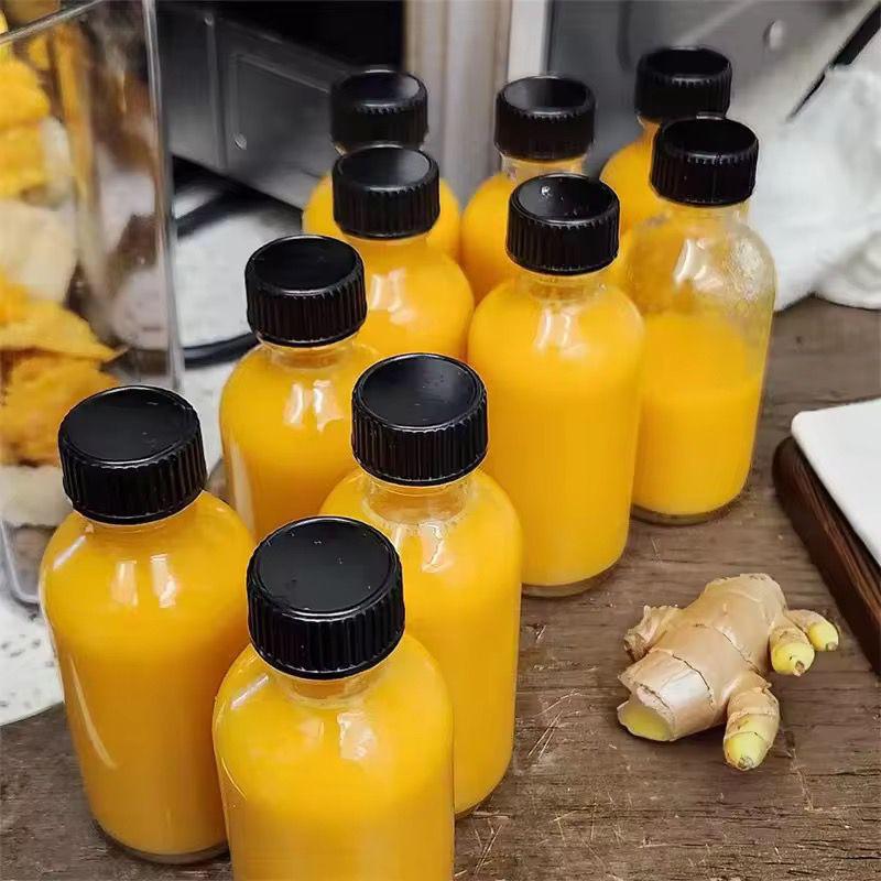 Set of 6 Gingershots Glass Bottles