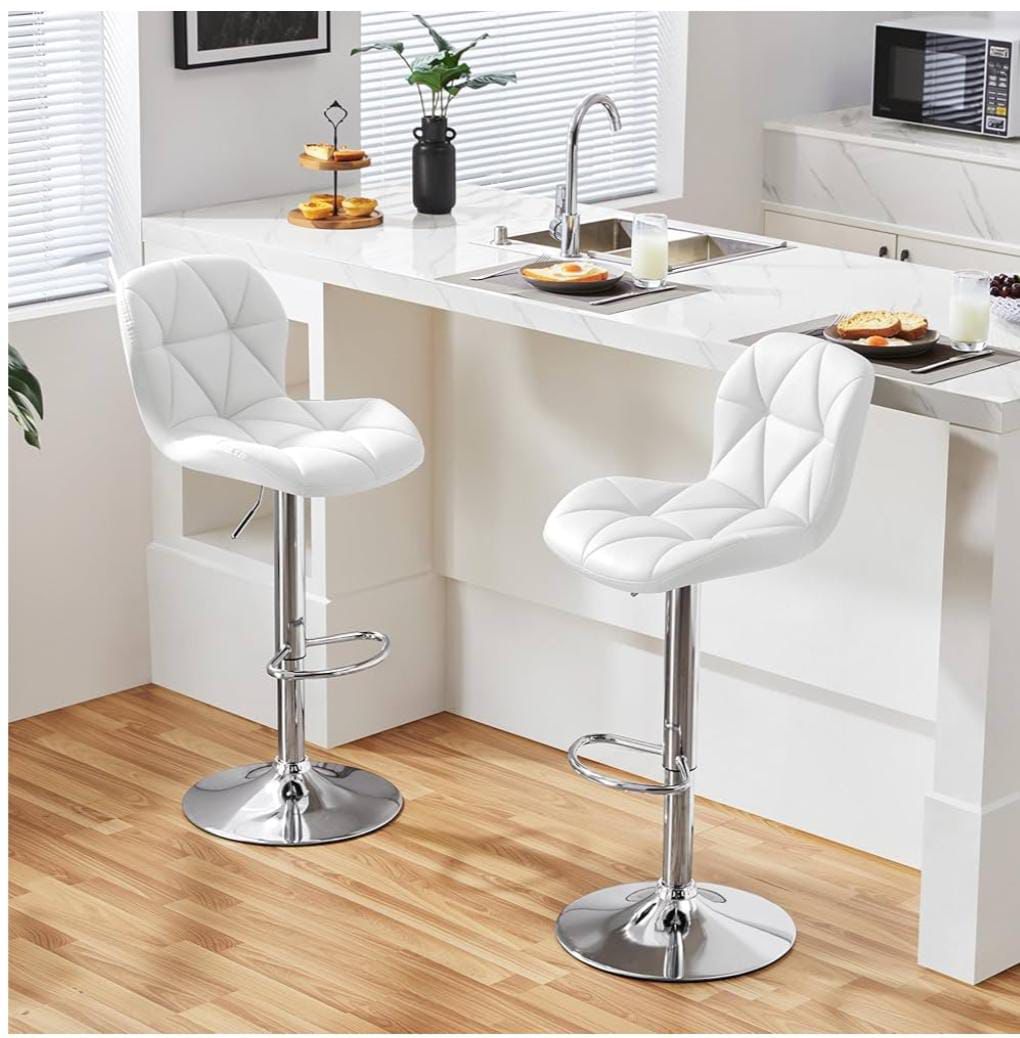 Leather Adjustable Bar Stool