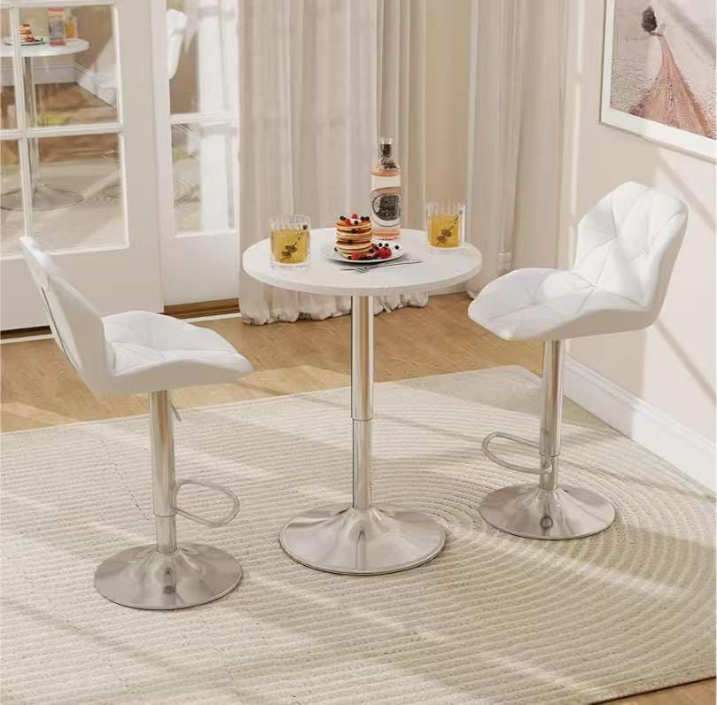 Leather Adjustable Bar Stool