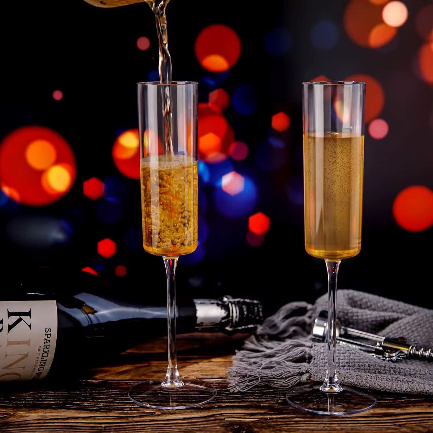 6pcs Crystal Champagne Glass
