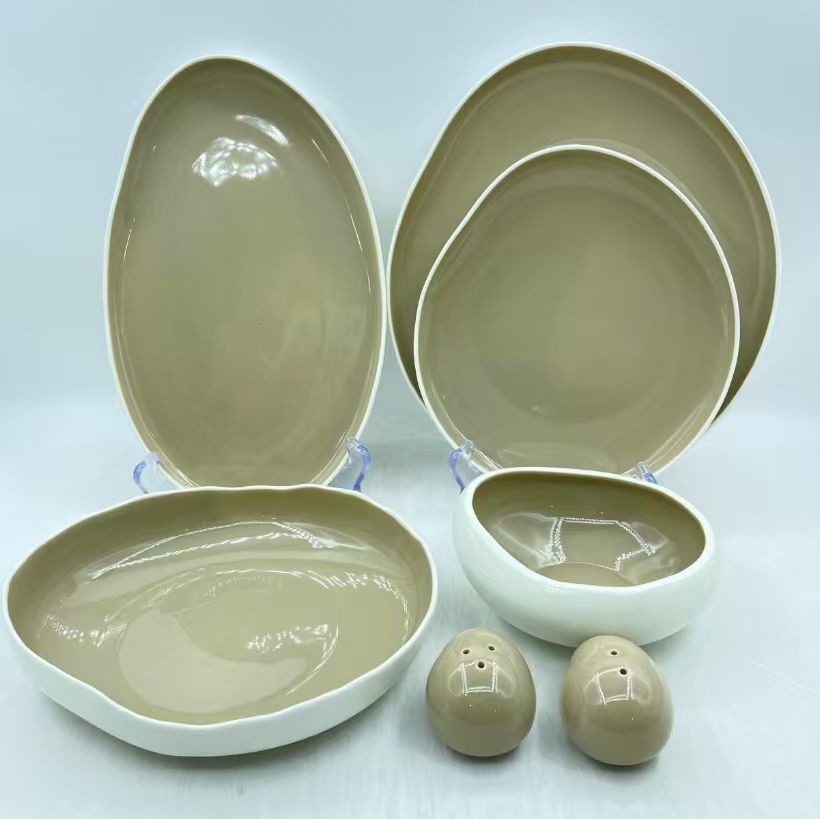 27pcs European Double Glaze Porcelain Dinner Set