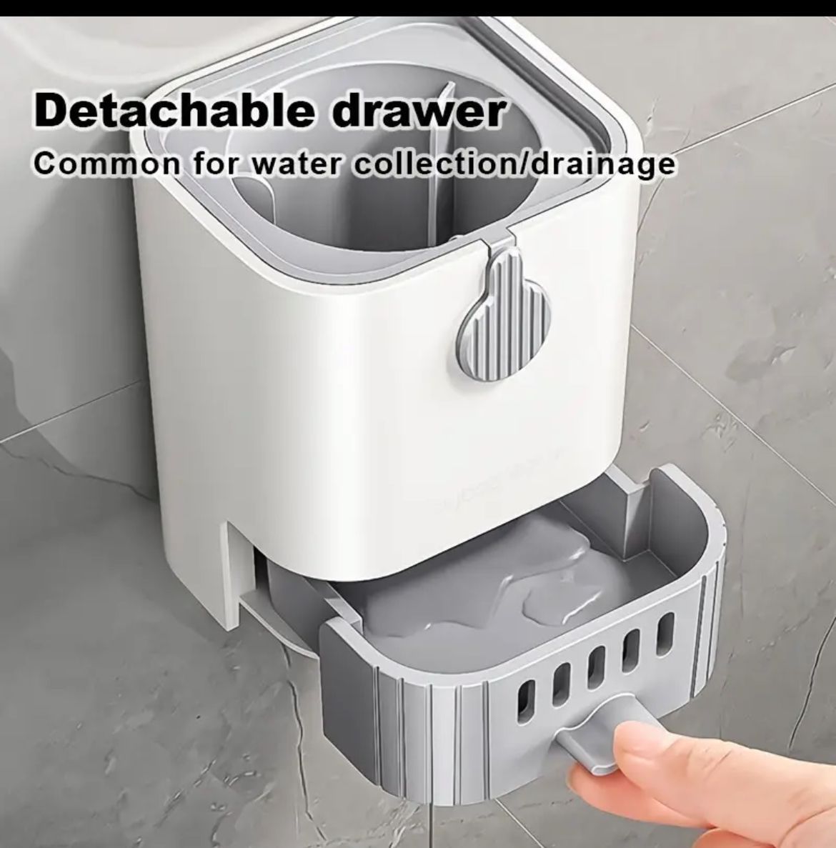 Wall Mounted Long Handle Toilet Cleaning Brush with Holder